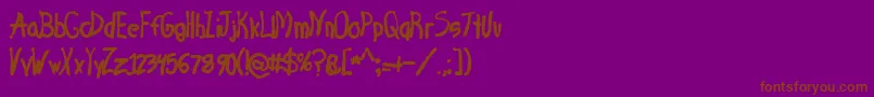 Czcionka 4StarFaceFont – brązowe czcionki na fioletowym tle