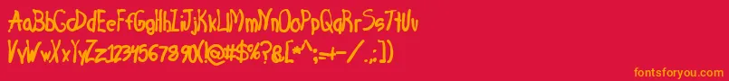 4StarFaceFont Font – Orange Fonts on Red Background