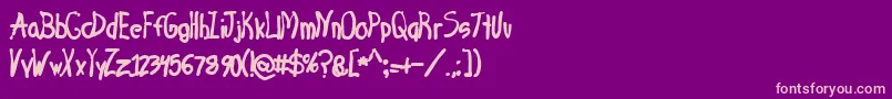 4StarFaceFont Font – Pink Fonts on Purple Background