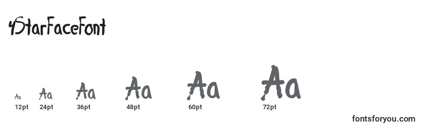 4StarFaceFont Font Sizes