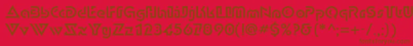 Dublonc Font – Brown Fonts on Red Background