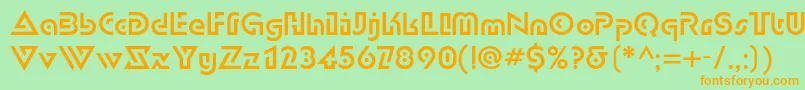 Dublonc Font – Orange Fonts on Green Background