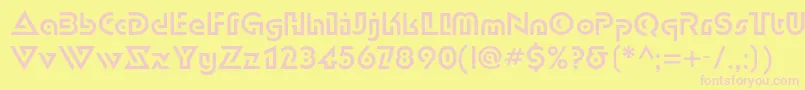 Dublonc Font – Pink Fonts on Yellow Background