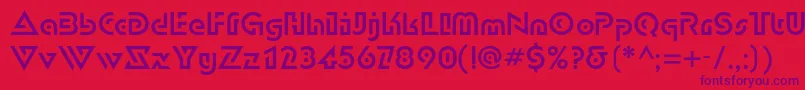 Dublonc Font – Purple Fonts on Red Background