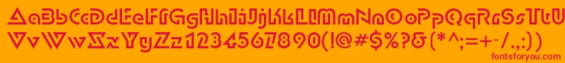 Dublonc Font – Red Fonts on Orange Background