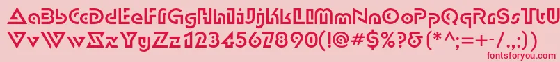 Dublonc Font – Red Fonts on Pink Background
