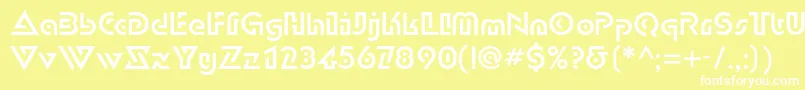 Dublonc Font – White Fonts on Yellow Background