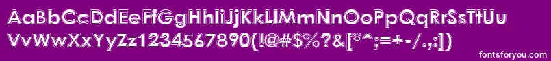 CollegeHalo Font – White Fonts on Purple Background