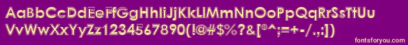 CollegeHalo Font – Yellow Fonts on Purple Background