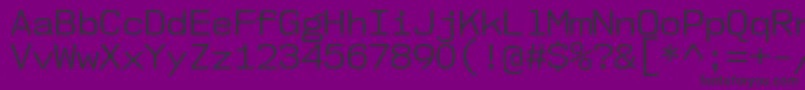 Nk57MonospaceNoBk-Schriftart – Schwarze Schriften auf violettem Hintergrund