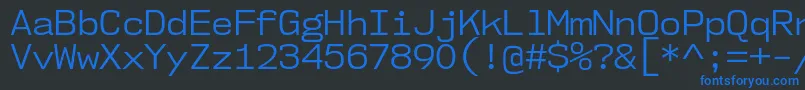 Nk57MonospaceNoBk Font – Blue Fonts on Black Background