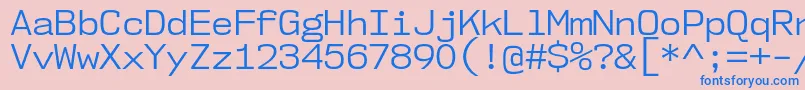 Nk57MonospaceNoBk Font – Blue Fonts on Pink Background