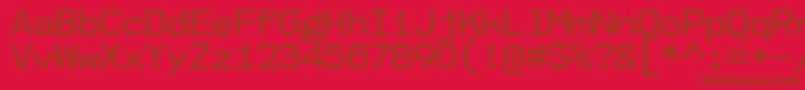 Nk57MonospaceNoBk Font – Brown Fonts on Red Background