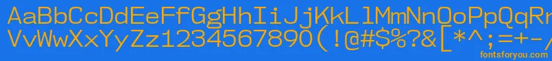 Nk57MonospaceNoBk Font – Orange Fonts on Blue Background