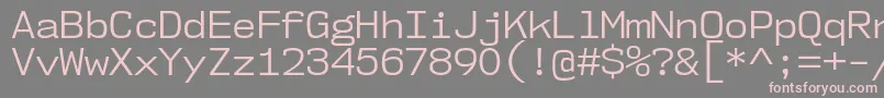 Weitere Informationen zur Nk57MonospaceNoBk-Schriftart Nk57MonospaceNoBk-Schriftart – Rosa Schriften auf grauem Hintergrund