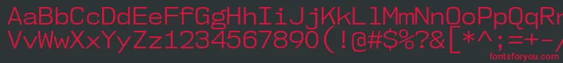 fuente Nk57MonospaceNoBk – Fuentes Rojas Sobre Fondo Negro