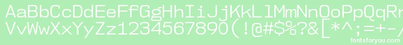 Nk57MonospaceNoBk Font – White Fonts on Green Background