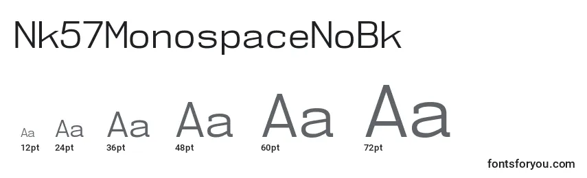 Nk57MonospaceNoBk font sizes