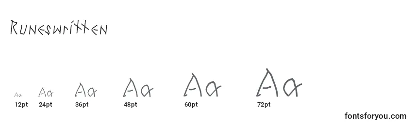 Размеры шрифта Runeswritten