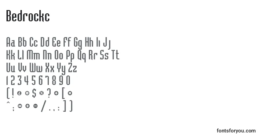 Bedrockc-fontti – aakkoset, numerot, erikoismerkit
