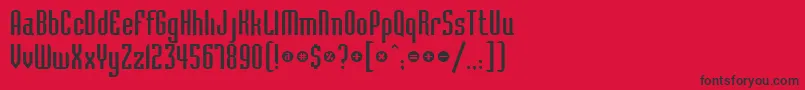 Bedrockc Font – Black Fonts on Red Background