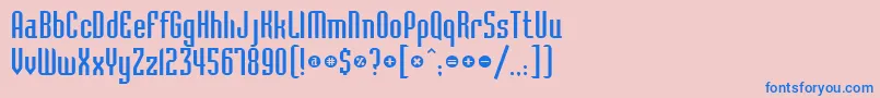 Bedrockc Font – Blue Fonts on Pink Background