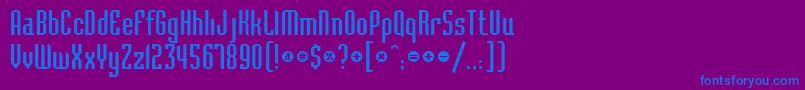 Bedrockc Font – Blue Fonts on Purple Background