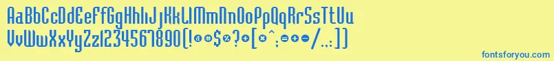 Bedrockc Font – Blue Fonts on Yellow Background