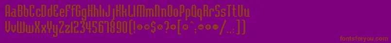 Bedrockc Font – Brown Fonts on Purple Background