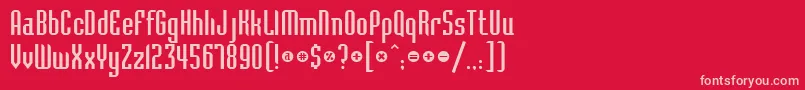 Bedrockc Font – Pink Fonts on Red Background