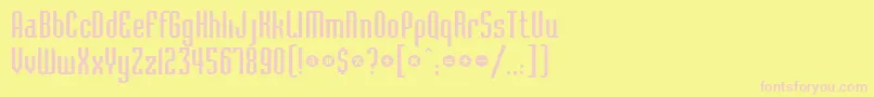 Bedrockc Font – Pink Fonts on Yellow Background