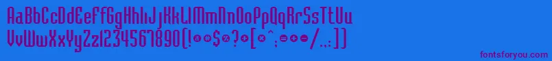 Bedrockc Font – Purple Fonts on Blue Background