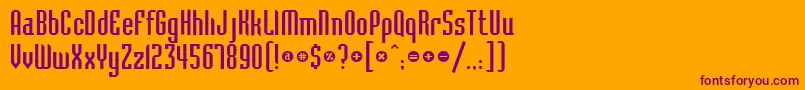 Bedrockc Font – Purple Fonts on Orange Background