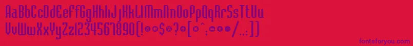 Bedrockc Font – Purple Fonts on Red Background