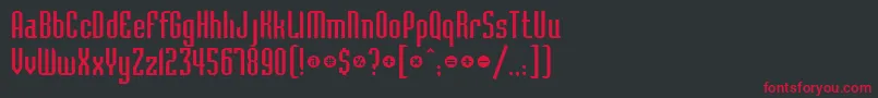 Bedrockc Font – Red Fonts on Black Background