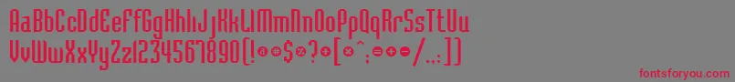 Bedrockc Font – Red Fonts on Gray Background