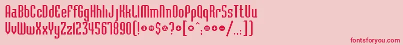 Bedrockc Font – Red Fonts on Pink Background