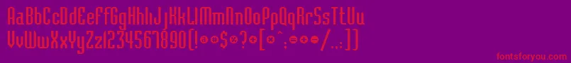 Bedrockc Font – Red Fonts on Purple Background