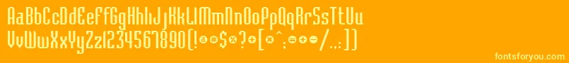 Bedrockc Font – Yellow Fonts on Orange Background