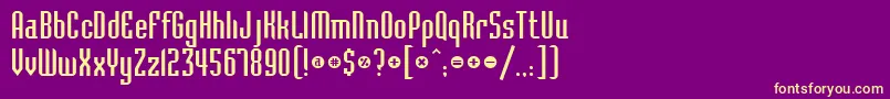 Bedrockc Font – Yellow Fonts on Purple Background