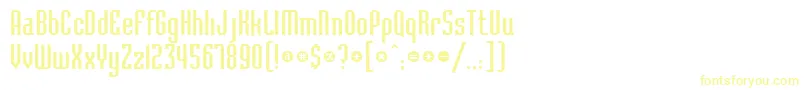 Bedrockc Font – Yellow Fonts on White Background
