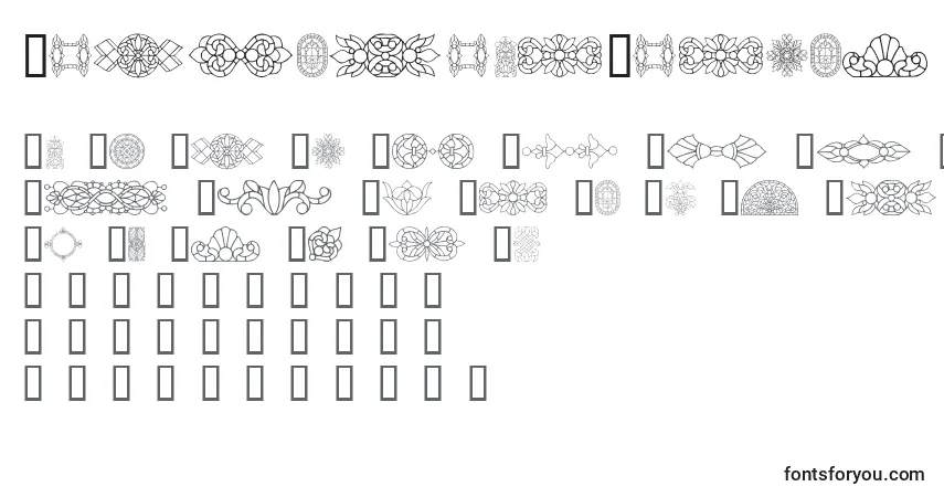 Schriftart VictorianWindow – Alphabet, Zahlen, spezielle Symbole