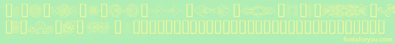 VictorianWindow Font – Yellow Fonts on Green Background