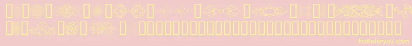 VictorianWindow Font – Yellow Fonts on Pink Background