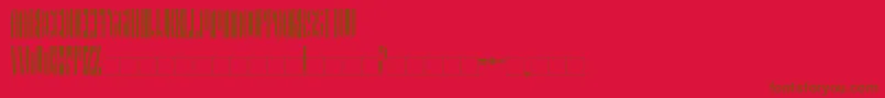 UtusiStarNormal Font – Brown Fonts on Red Background