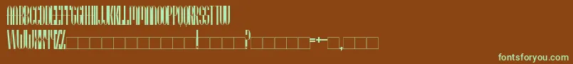 Шрифт UtusiStarNormal – зелёные шрифты на коричневом фоне