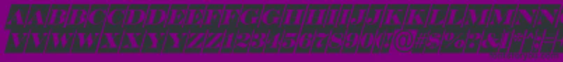 フォントSerifertitulcmoblRegular – 紫の背景に黒い文字