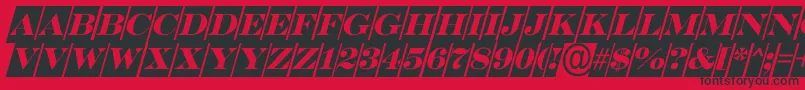 SerifertitulcmoblRegular Font – Black Fonts on Red Background