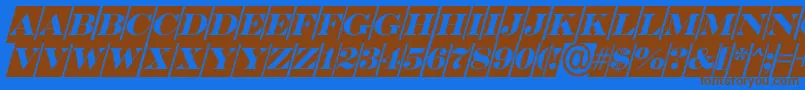 SerifertitulcmoblRegular Font – Brown Fonts on Blue Background