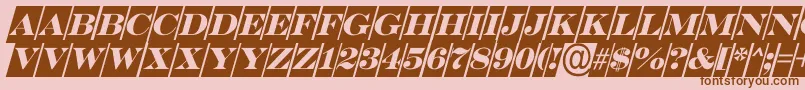 SerifertitulcmoblRegular Font – Brown Fonts on Pink Background